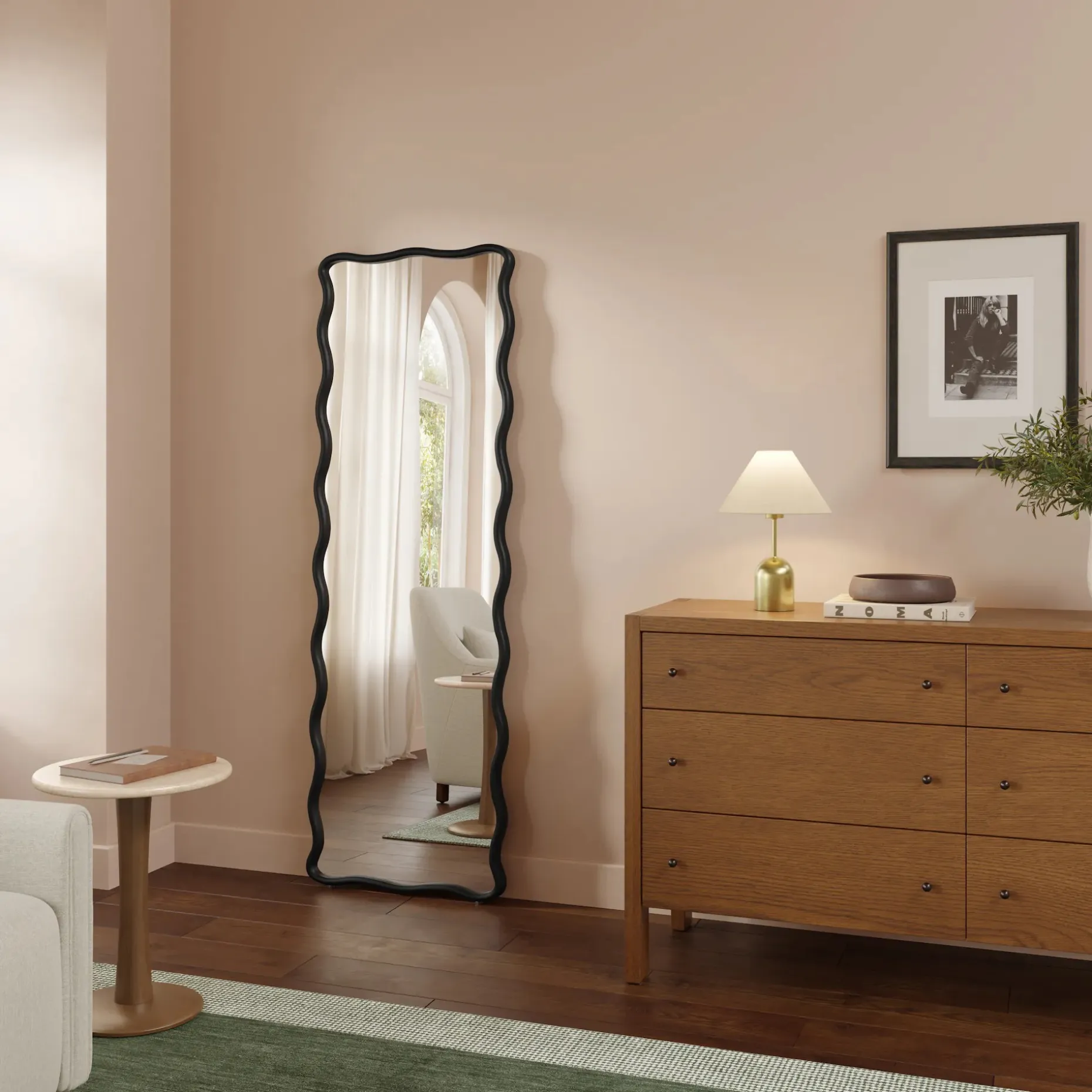 Alma Floor Mirror - Black