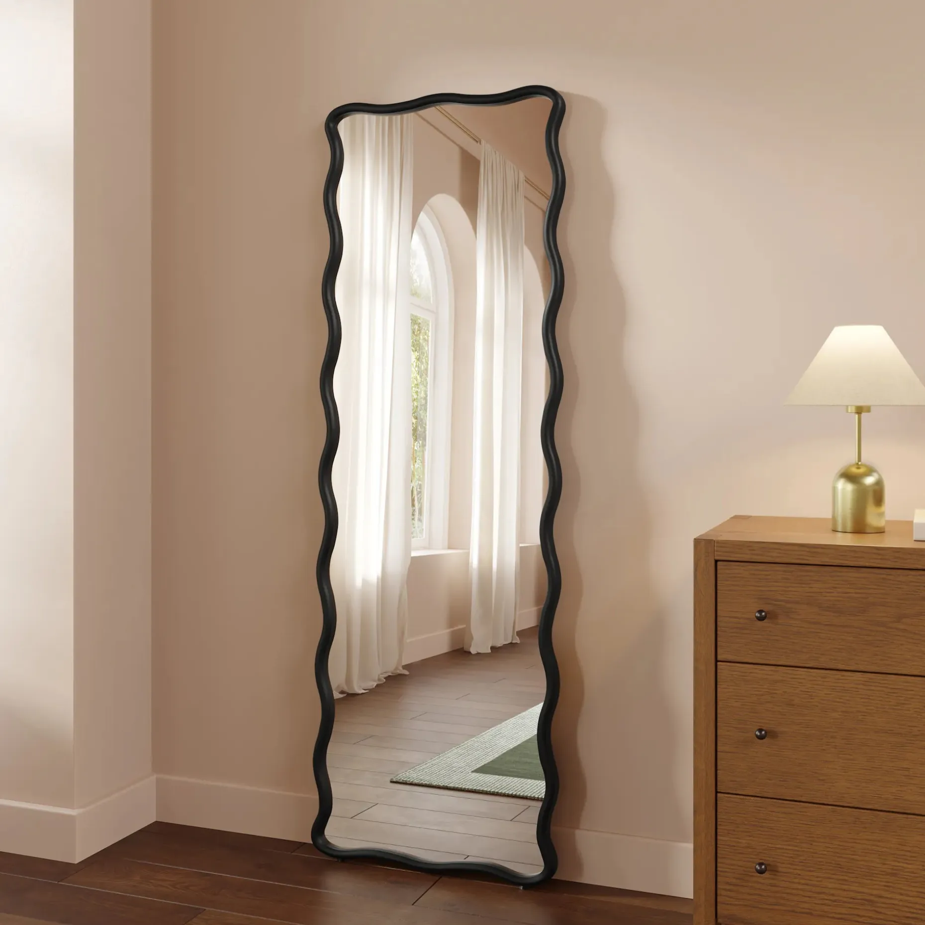Alma Floor Mirror - Black