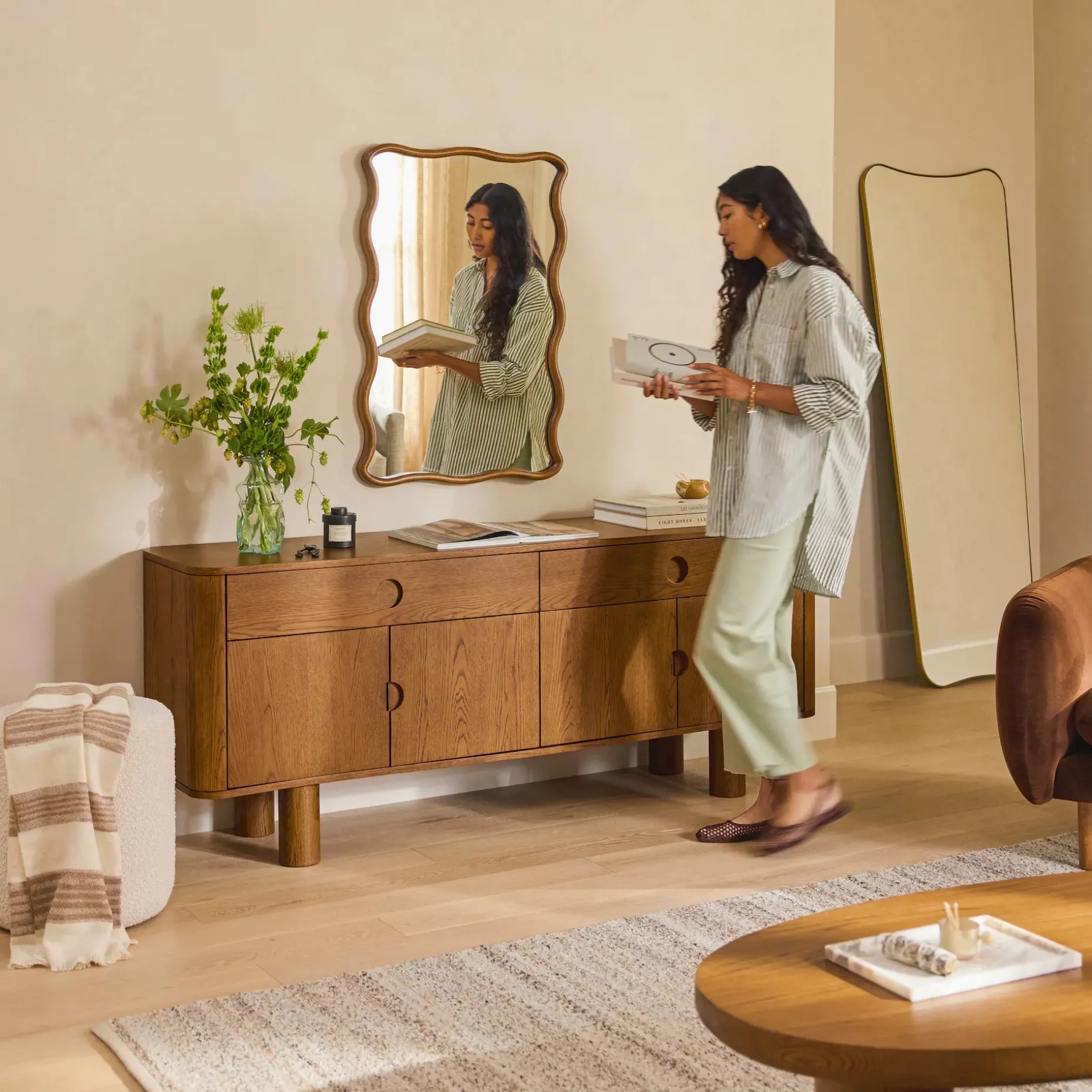 Alma Wall Mirror - Smoky