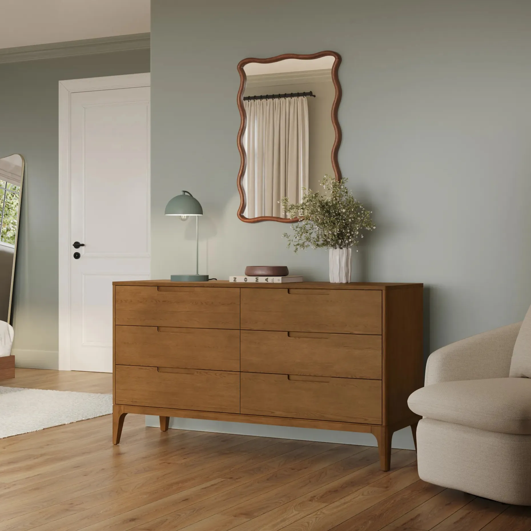 Alma Wall Mirror - Smoky
