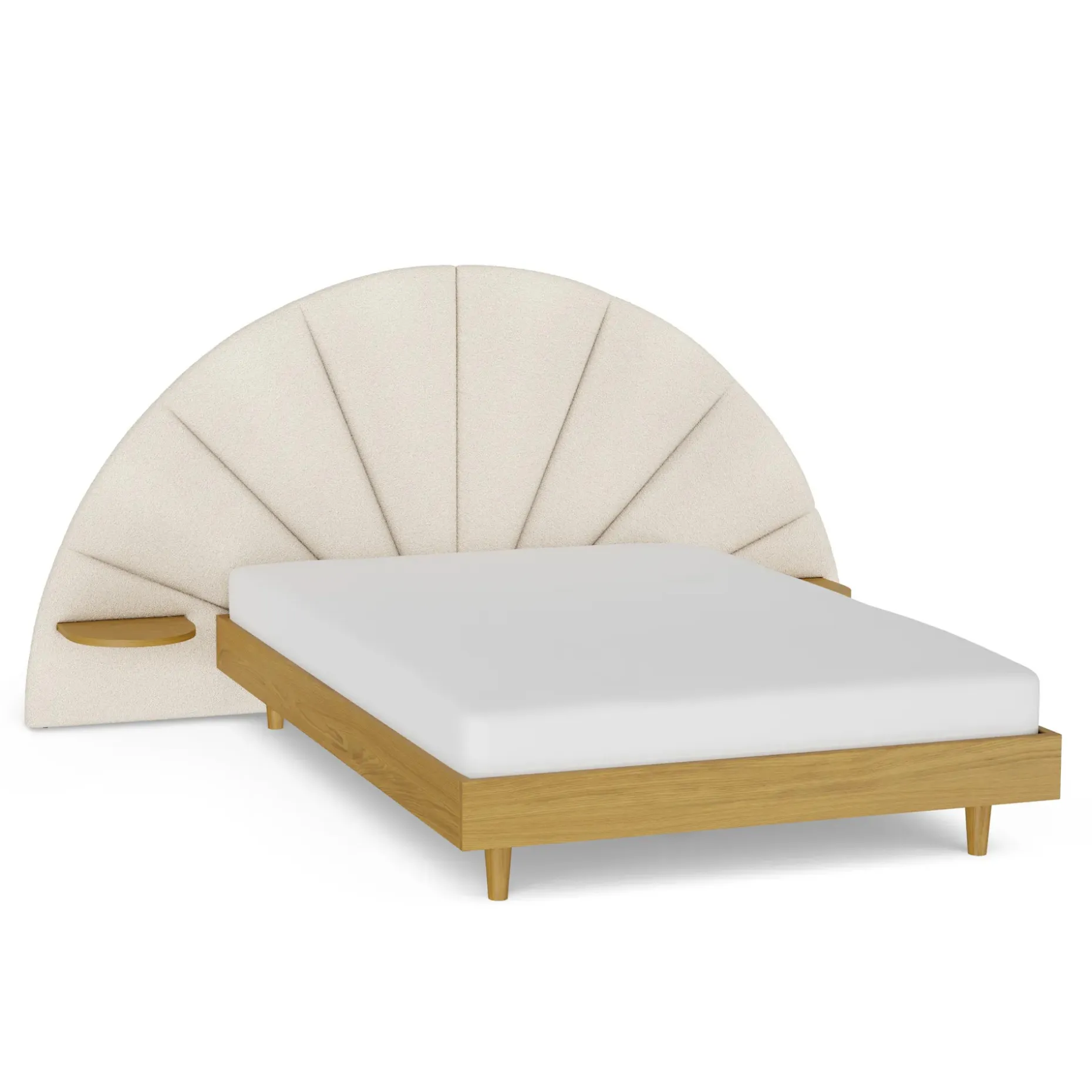 Almelo Full Headboard - Ivory Wool Bouclé