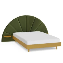 Almelo Full Velvet Headboard - Hale Serrano Green