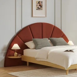 Almelo Full Velvet Headboard - Hale Rust