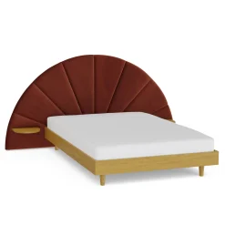 Almelo Full Velvet Headboard - Hale Rust