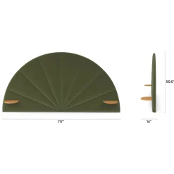 Almelo King Velvet Headboard - Hale Serrano Green