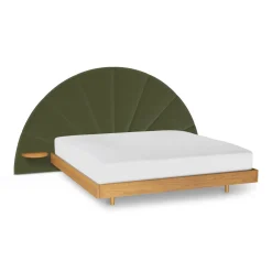 Almelo King Velvet Headboard - Hale Serrano Green