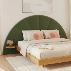 Almelo King Velvet Headboard - Hale Serrano Green