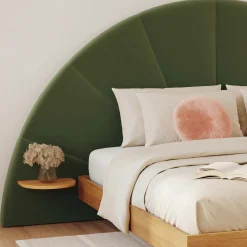Almelo King Velvet Headboard - Hale Serrano Green