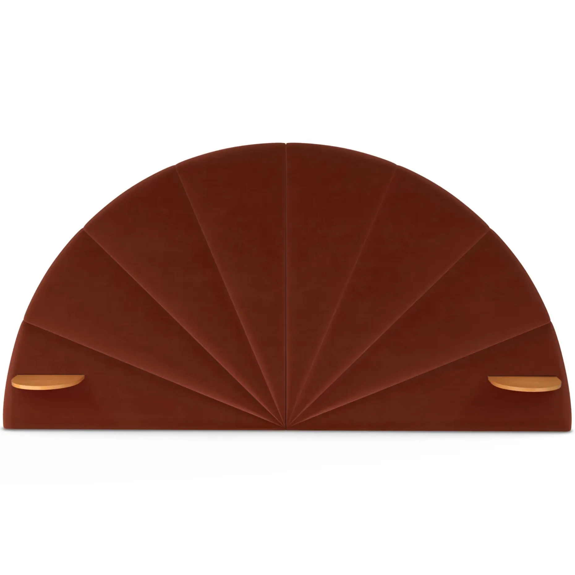 Almelo King Velvet Headboard - Hale Rust