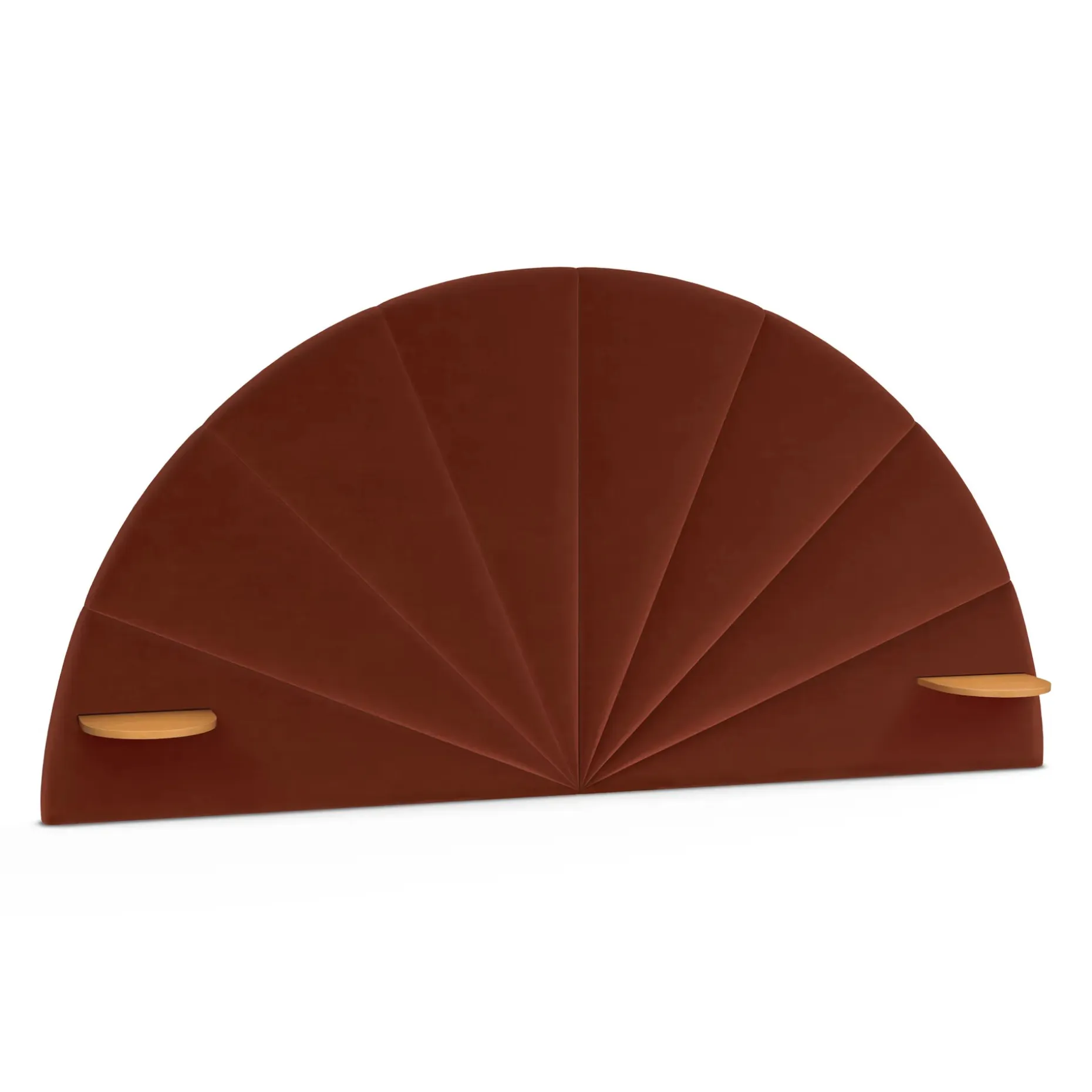 Almelo King Velvet Headboard - Hale Rust