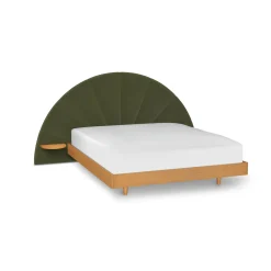 Almelo Queen Velvet Headboard - Hale Serrano Green