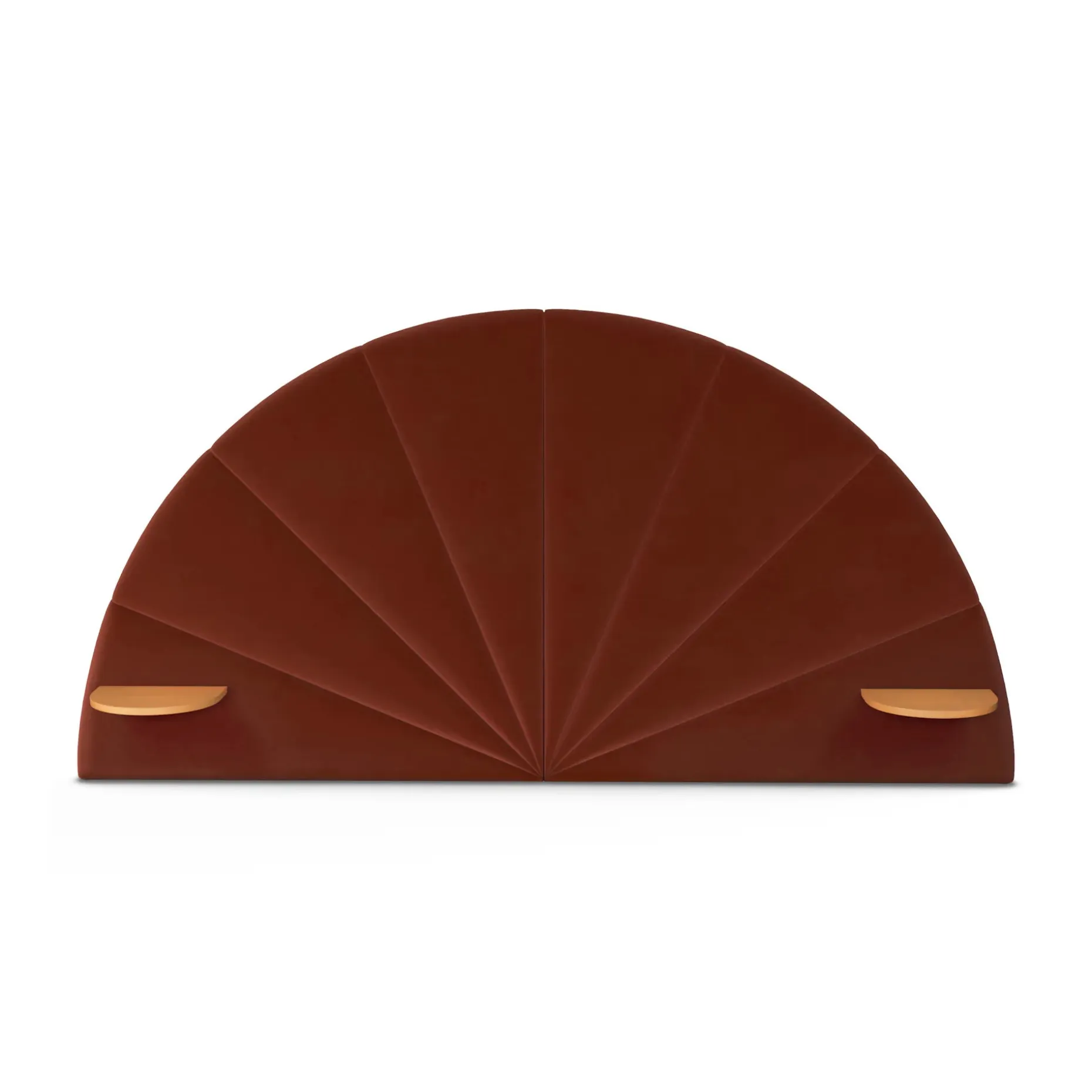 Almelo Queen Velvet Headboard - Hale Rust