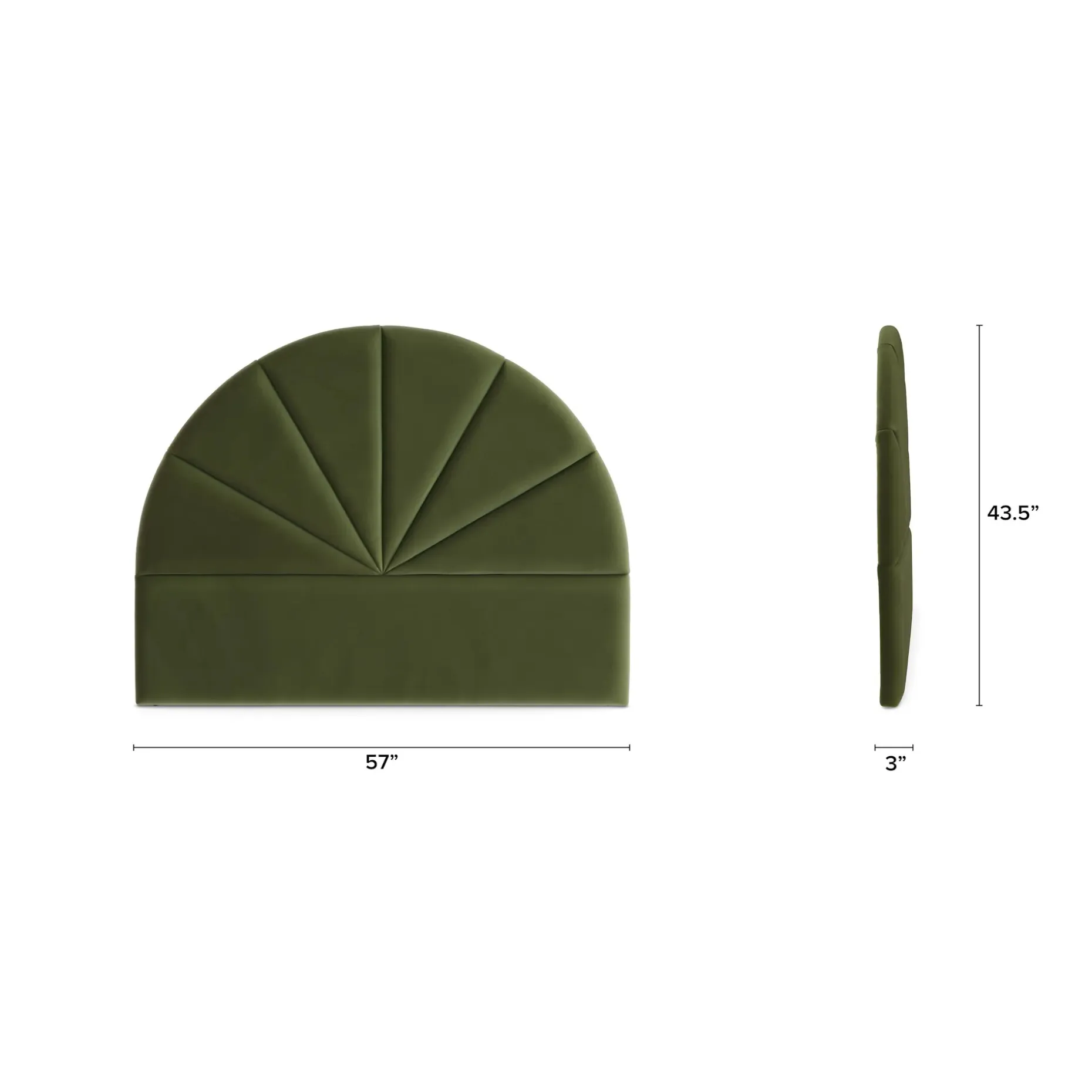Almelo Twin Velvet Headboard - Hale Serrano Green