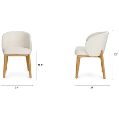 Alta Dining Armchair - Oak and Camellia Ivory