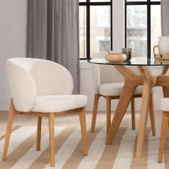 Alta Dining Armchair - Oak and Camellia Ivory