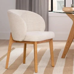 Alta Dining Armchair - Oak and Camellia Ivory
