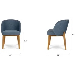 Alta Dining Armchair - Oak and Nocturnal Blue