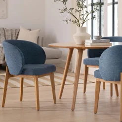 Alta Dining Armchair - Oak and Nocturnal Blue