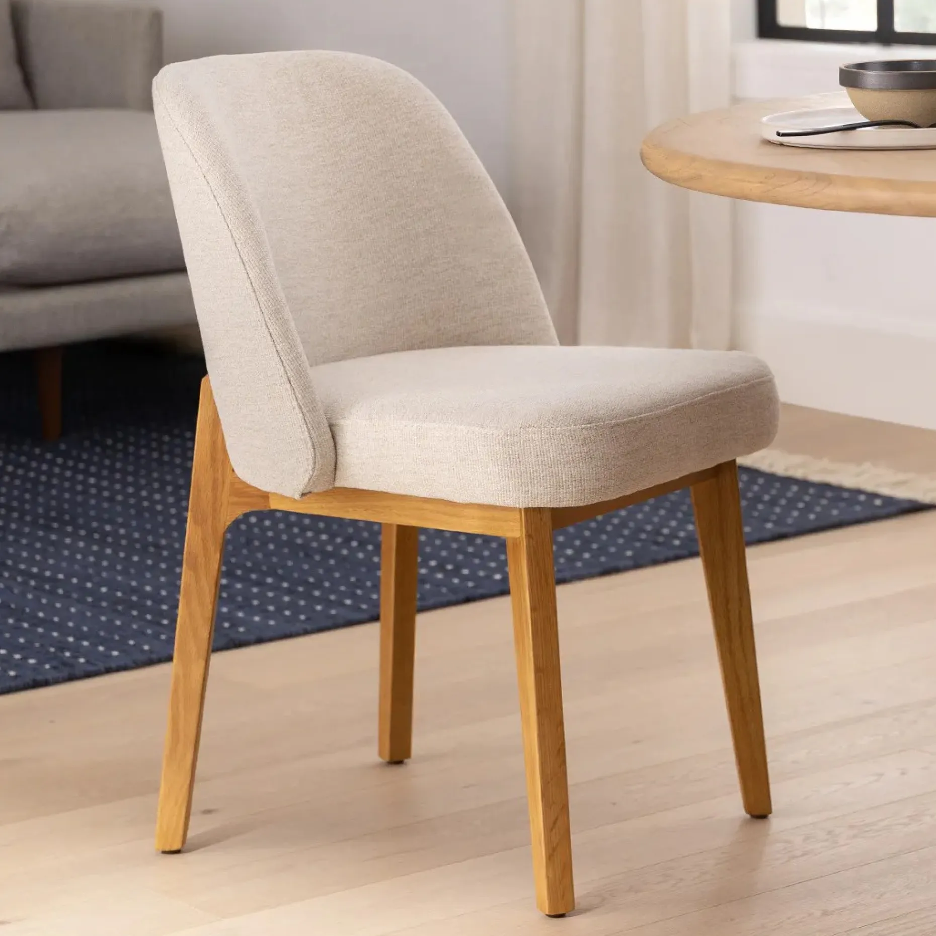 Alta Dining Chair - Oak and Camellia Ivory