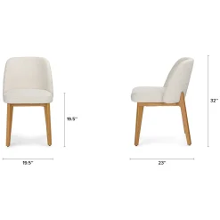 Alta Dining Chair - Oak and Camellia Ivory