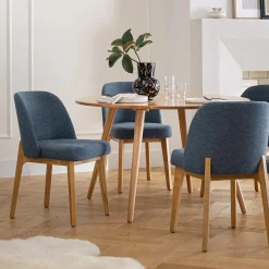 Alta Dining Chair - Oak and Nocturnal Blue