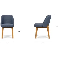 Alta Dining Chair - Oak and Nocturnal Blue