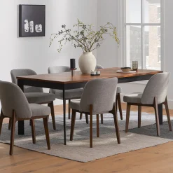 Alta Dining Chair - Walnut and Camellia Gray