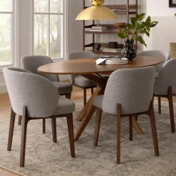 Alta Dining Chair - Walnut and Camellia Gray