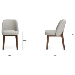 Alta Dining Chair - Walnut and Camellia Gray