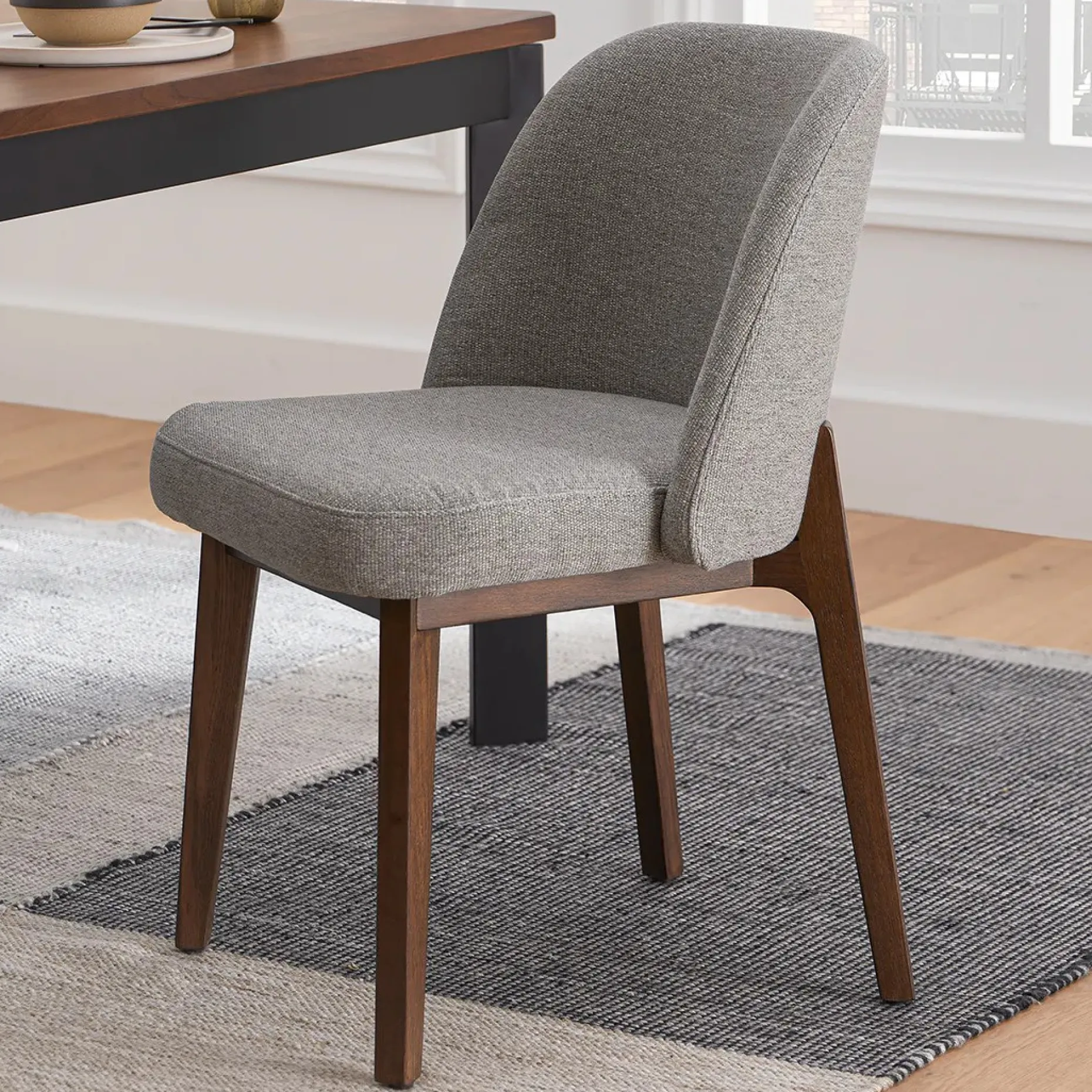Alta Dining Chair - Walnut and Camellia Gray