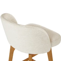 Alta Swivel Counter Stool - Oak and Camellia Ivory