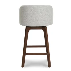 Alta Swivel Counter Stool - Walnut and Camellia Gray