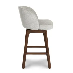 Alta Swivel Counter Stool - Walnut and Camellia Gray