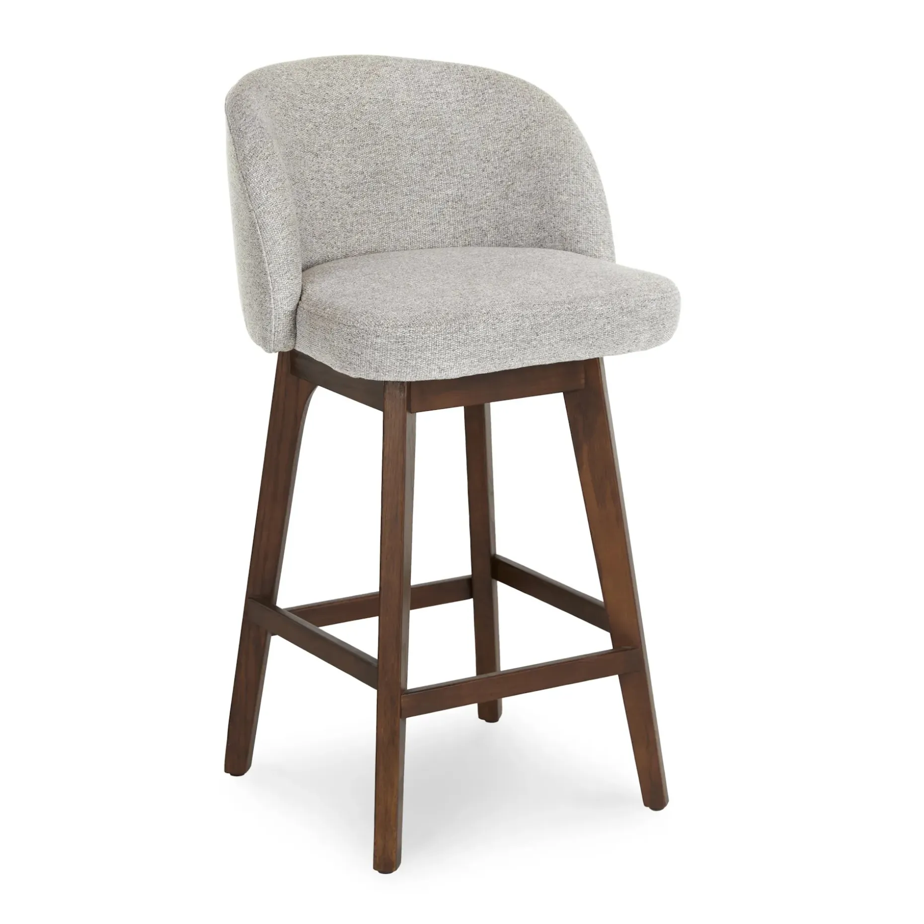 Alta Swivel Counter Stool - Walnut and Camellia Gray