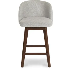 Alta Swivel Counter Stool - Walnut and Camellia Gray
