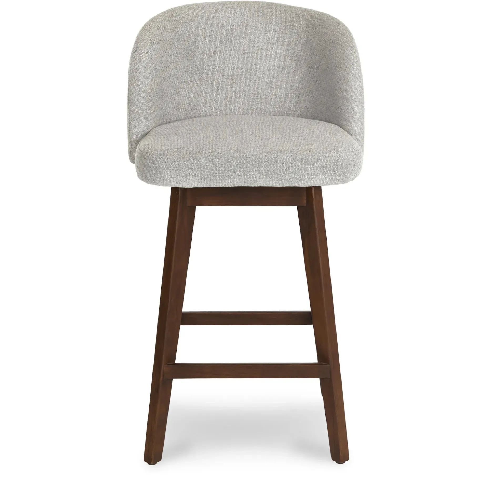 Alta Swivel Counter Stool - Walnut and Camellia Gray