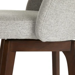 Alta Swivel Counter Stool - Walnut and Camellia Gray