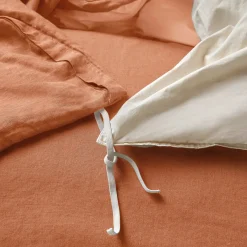 Alto King Linen Duvet Cover - Clay