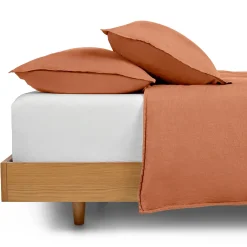 Alto King Linen Duvet Cover - Clay