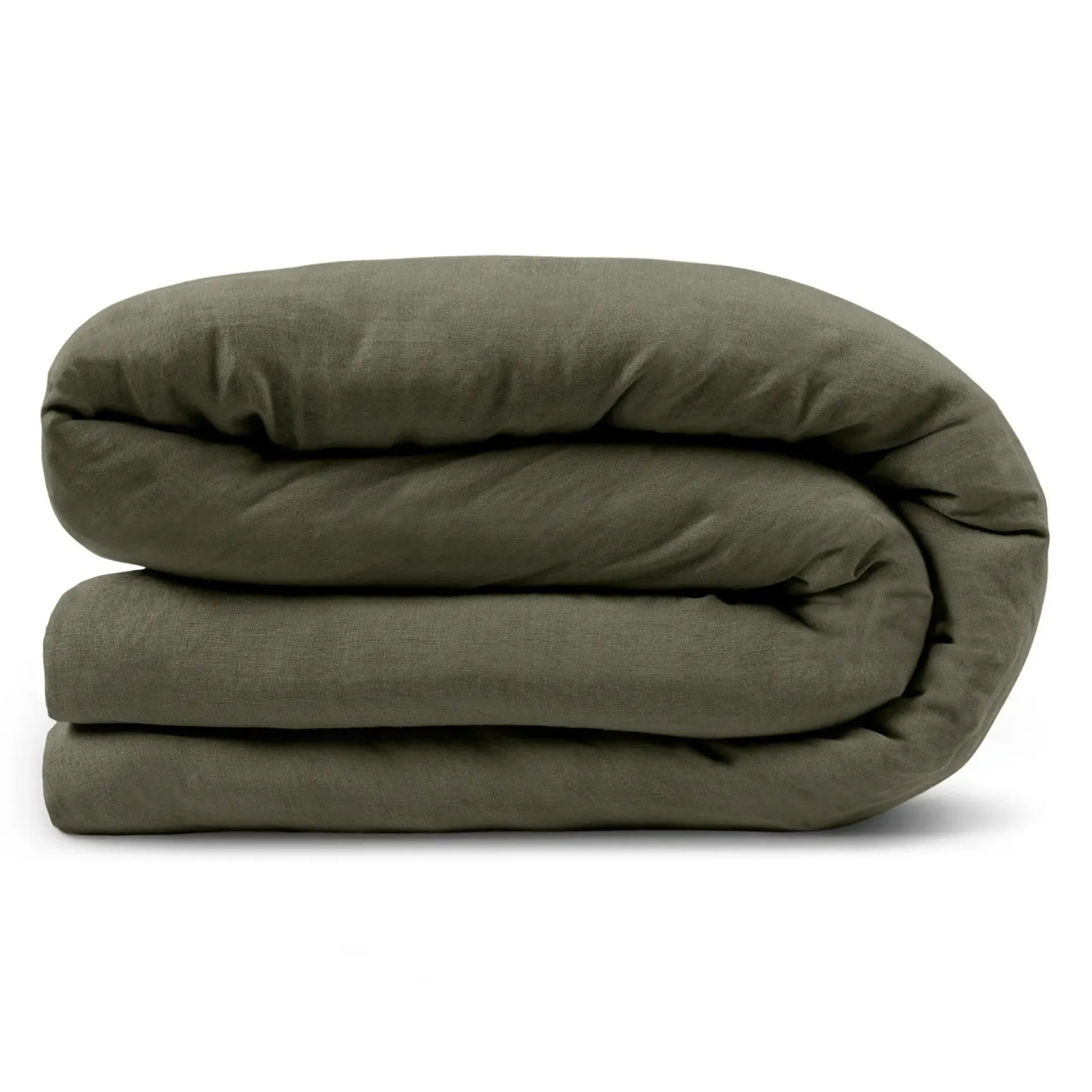 Alto King Linen Duvet Cover - Green