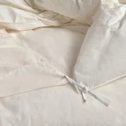 Alto King Linen Duvet Cover - Ivory White