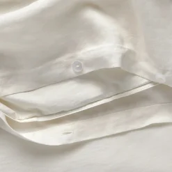 Alto King Linen Duvet Cover - Ivory White