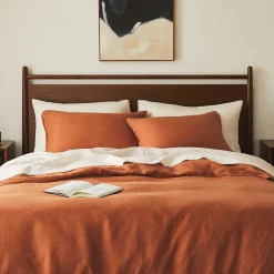 Alto King Linen Sham Set - Clay