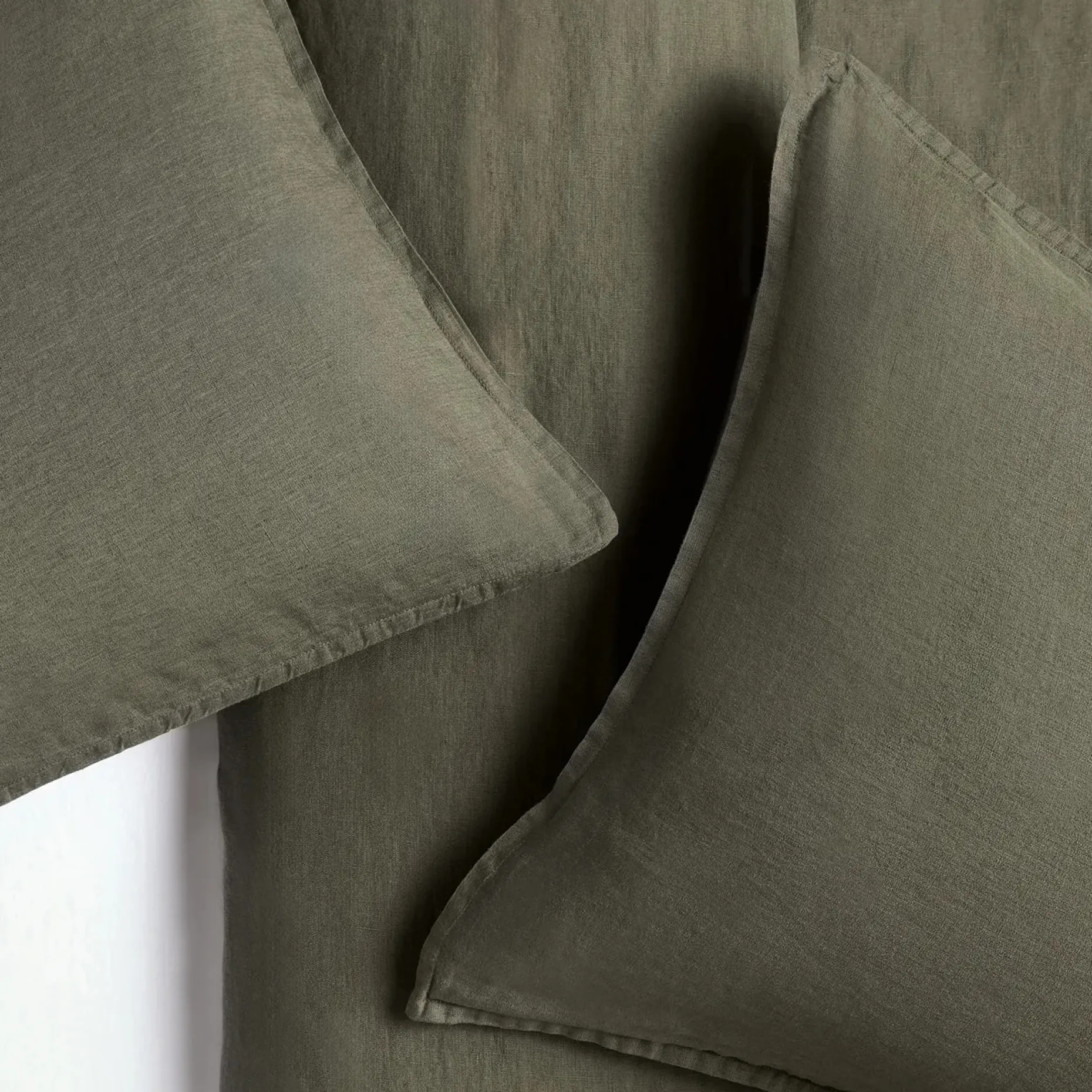 Alto King Linen Sham Set - Green