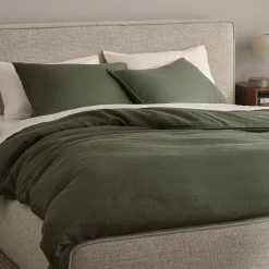 Alto King Linen Sham Set - Green