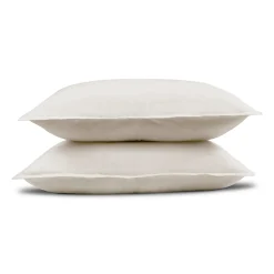 Alto King Linen Sham Set - Ivory White