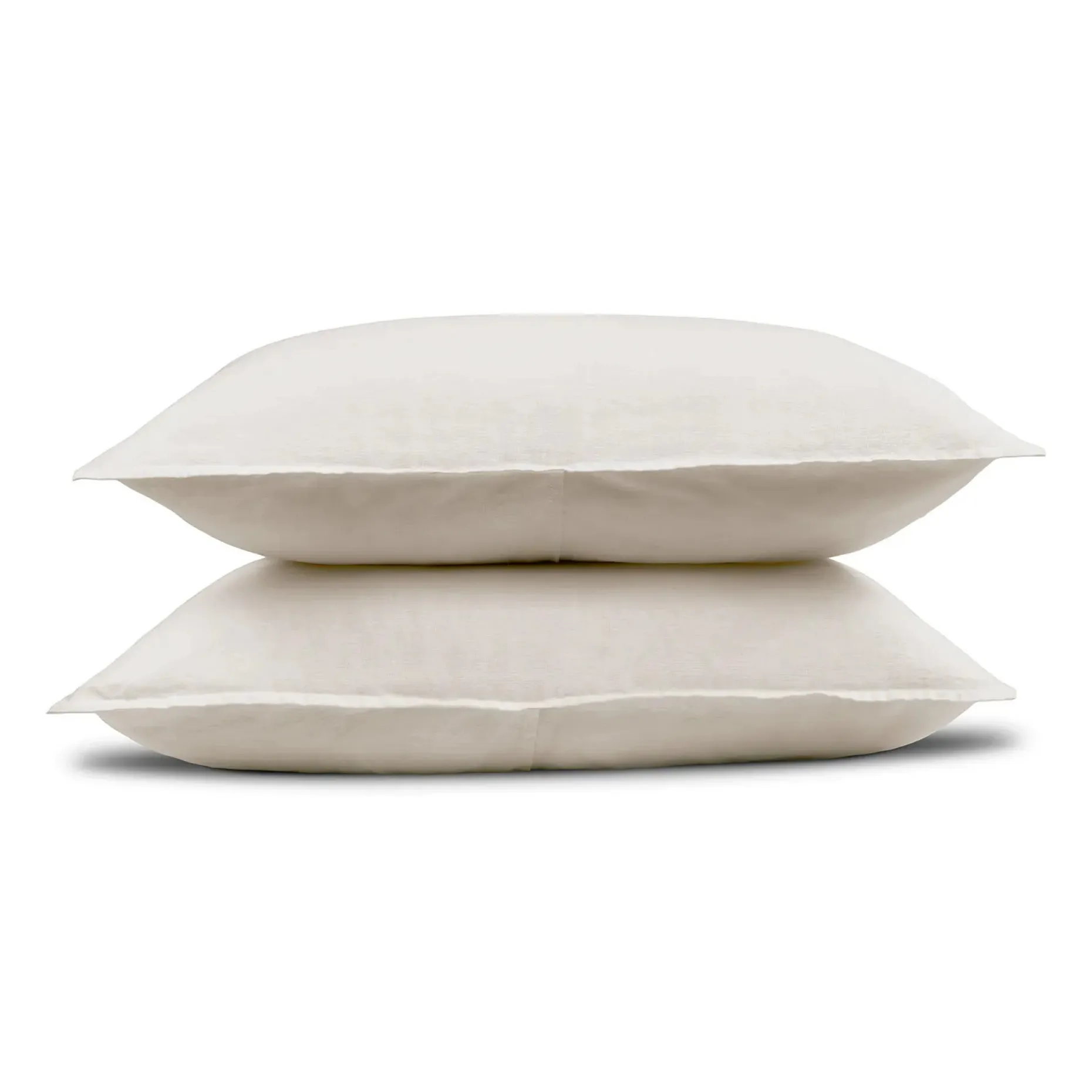 Alto King Linen Sham Set - Ivory White