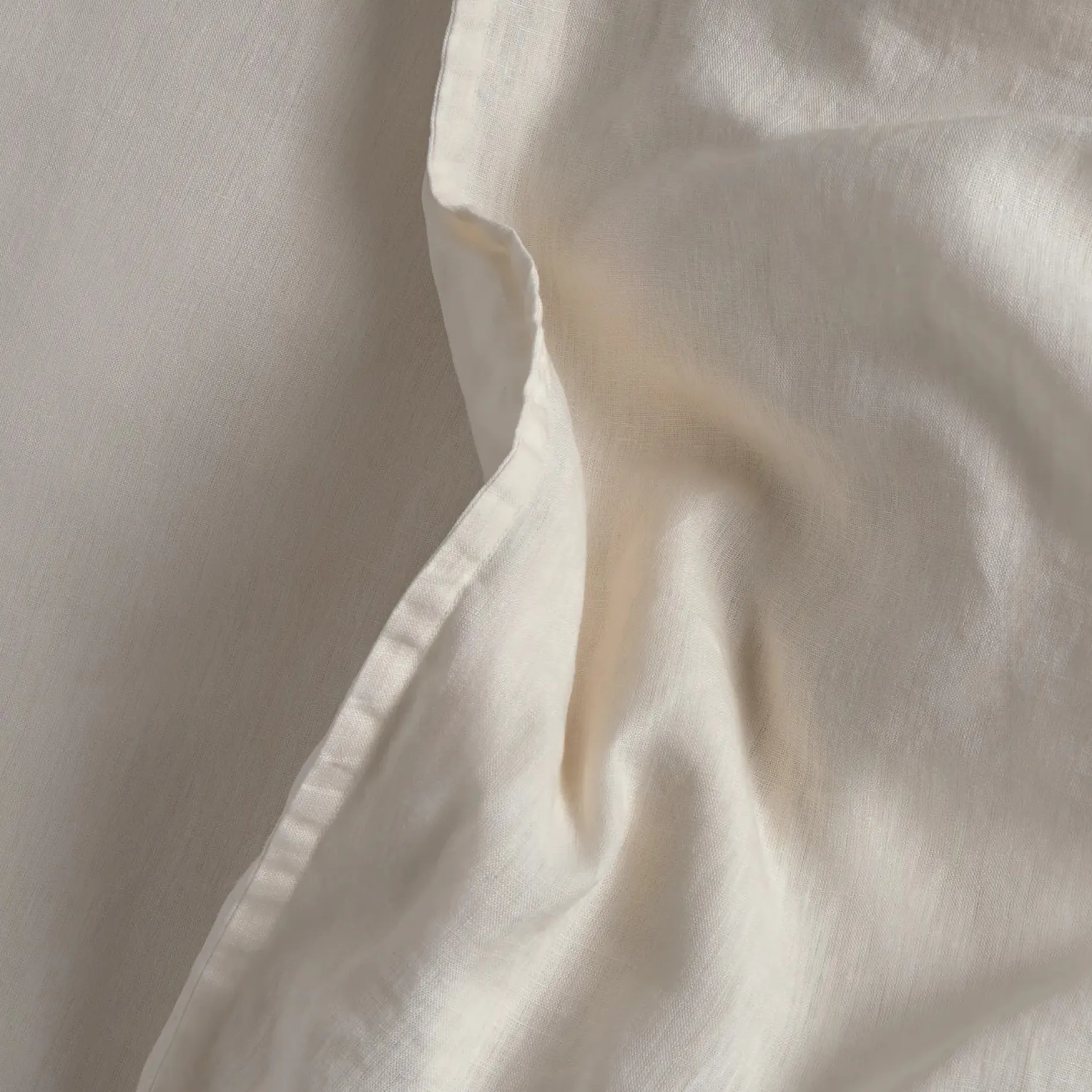 Alto King Linen Sham Set - Ivory White