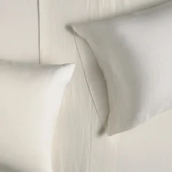 Alto King Linen Sheet Set - Ivory White