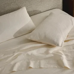 Alto King Linen Sheet Set - Ivory White